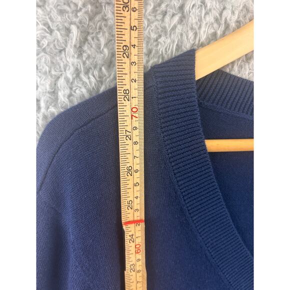 Vineyard Vines Men’s V-Neck Sweater Navy Blue Whale Logo Cotton XL - Picture 5 of 8